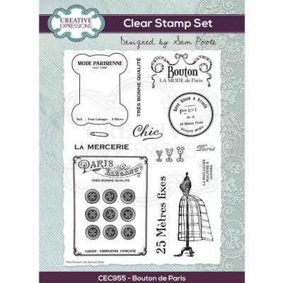 Creative Expressions Clear Stamps - Bouton De Paris